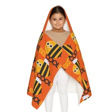 Kids Hooded Towel bumble bee themed