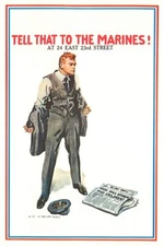 Postcard World War I Marine Recruitment Poster by James Montgomery Flagg