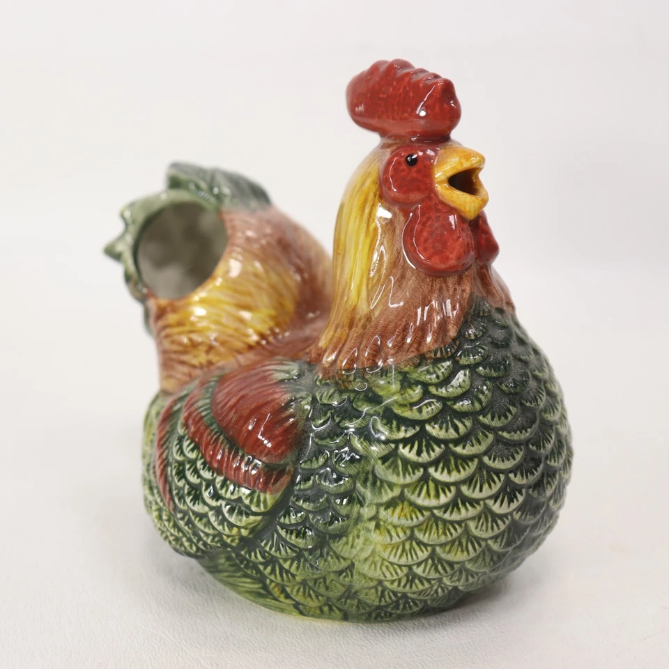 Vtg Rooster Creamer Sakura by Oneida On the Farm Hand Painted Multicolor - Image 2 of 4