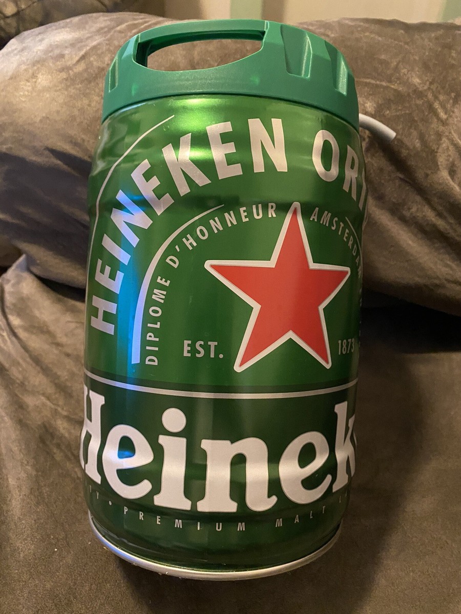 HEINEKEN MINI KEG Beer Can 5L 1.32 Gallons - EMPTY With Taps