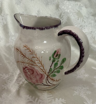 VNTG Rare..Blue Ridge Southern Potteries Party-Goer Pattern VA Shaped Pitcher