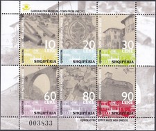 Albania 2007 Arkusz pamiątkowy MNH Mi Bk 165 Lista światowego dziedzictwa UNESCO 2005