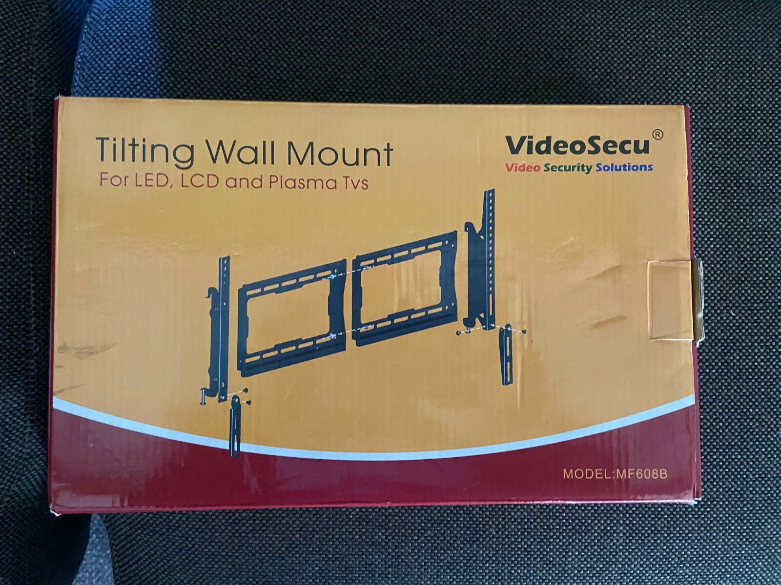 Video Secu Tilting Wall Mount, 23-70", Model: MF608B, Opened
