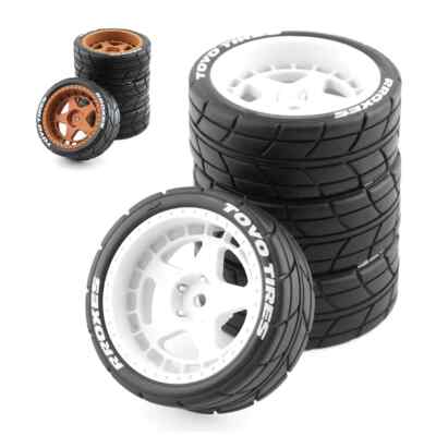 65mm Rubber Tire Wheel Tyre 12mm Hex for Tamiya TT01 TT01E TT02 TT02B XV01 TA06
