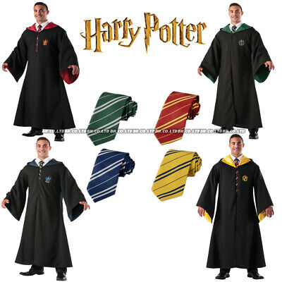 Harry Potter Gryffindor Ravenclaw Slytherin Robe Cloak Tie Costume