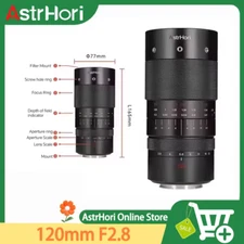 AstrHori 120mm F2.8 Macro Lens 2X for Sony /Nikon / L Mount /Canon Cameras