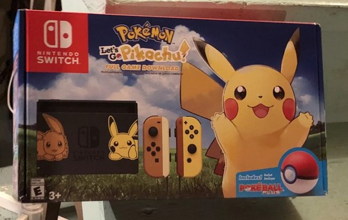 Best Buy: Nintendo Switch Pikachu & Eevee Edition with Pokémon: Let's Go,  Pikachu! + Poké Ball Plus Gray HACSKFALF