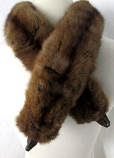 Vintage 50s Real Brown Fur Wrap Collar For Jacket Coat Blazer Vintage