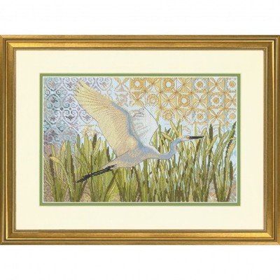 Dimensions Counted Cross Stitch Kit Egret In Flight