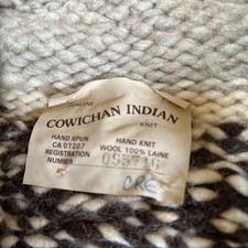 Authentic Canadian Cowichan Indian Hand-Knitted Couch Sweater Eagle