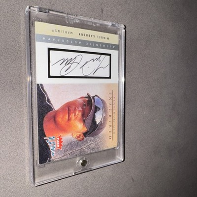 2004 FLEER PLATINUM MLB ''INSCRIBED'' MIGUEL CABRERA  AUTO # d 079/200