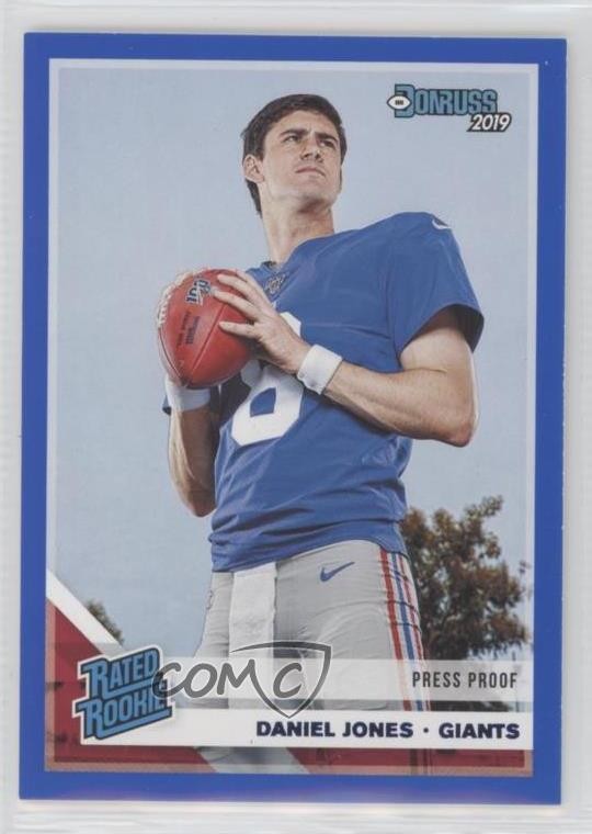 2019 Panini Donruss Rated Rookie Press Proof Blue Daniel Jones #304 0d2d