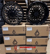 24 Arena A121 Monarch Black Dually Wheels 8x200 2019 Dodge Ram 3500 Set Of 6