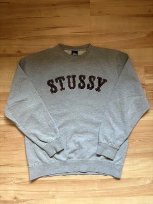 Vintage Stüssy Sweatshirt Big Logo Grey Crewneck Made in USA Size M
