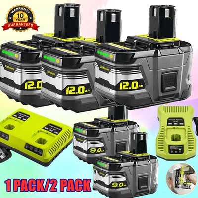 1-2PACK 12.0AH For RYOBI P108 18V One Plus High Capacity Lithium 8.0Ah Battery