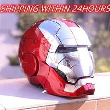 US Stock AUTOKING Iron Man MK5 Helmet 1:1 Voice-controlled Wearable Cosplay Prop