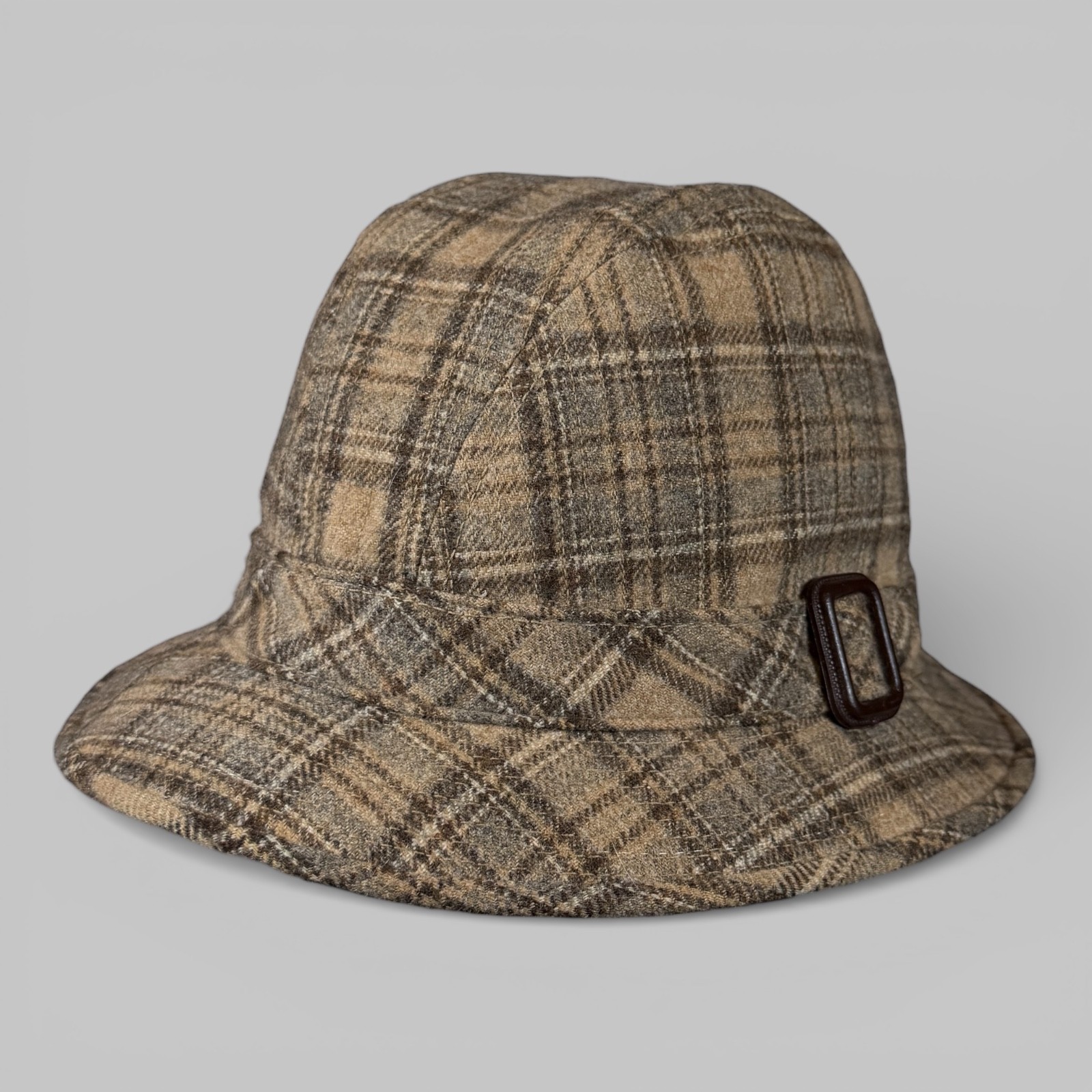 VINTAGE Pendleton Plaid Pattern Fedora Hat Virgin… - image 1