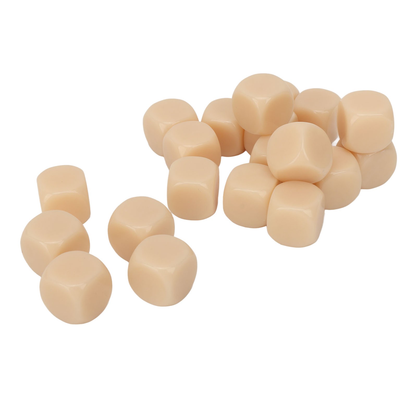 20pcs Dice Round Corner Blank Plastic 16mm Teaching Toys Dice For Board Games