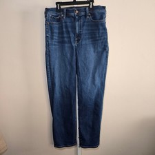 J Crew Stovepipe High Rise Dark Wash Denim Jeans Women Size 30
