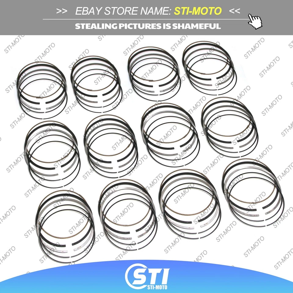 12X Anéis de Pistão Φ82.6mm Conjunto STD Para Mercedes-Benz G65 S65 AMG M275 W221 6.0 V12 - Imagem 2 de 4