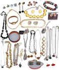 Large 1lb 12oz Lot Vintage Modern Mixed Costume Jewelry Neclace Earrings Brac