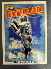 1993 Topps - Barry Sanders Team Leaders Insert Detroit Lions #174