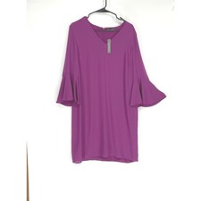 NWT The Limited Women Dress 10 Shift Magenta Purple Bell Sleeve V-Neck Mini