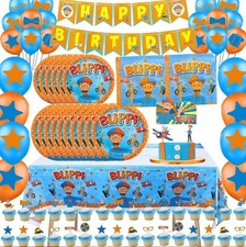 BLIPPI Tableware Set Plate Tablecloth Kid's Birthday Birthday Decoration