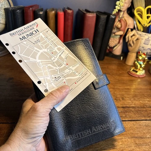 BRITISH AIRWAYS 1985 UNUSED FILOFAX WITH  TRAVEL GUIDES KUWAIT MUSCAT RARE F523