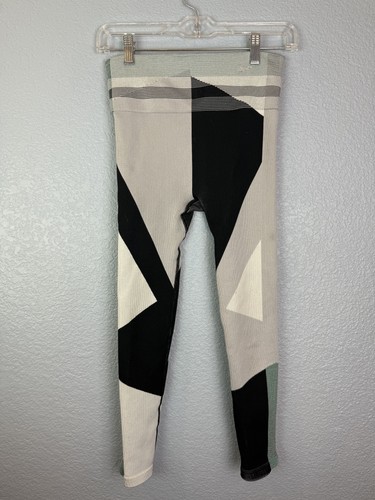 Nike Leggings Girls Medium Black Gray Green Geometric Dri-FIT Athletic Pants - Picture 3 of 9