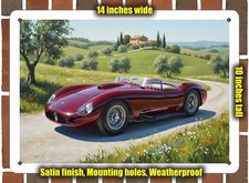 Metal Sign - 1956 Maserati 450S Oil Painting - 10x14