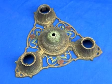 1930 John C. Virden Light Fixture w/ Original Paint, Clean, No Cracks, 3-Light