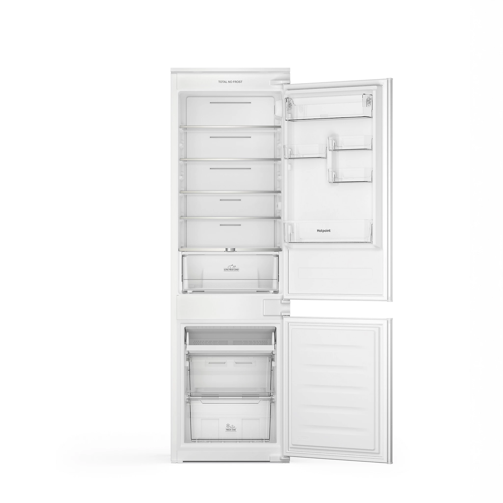 Hotpoint HTC18 T112 UK 70:30 Built-in Frost free Fridge freezer - White