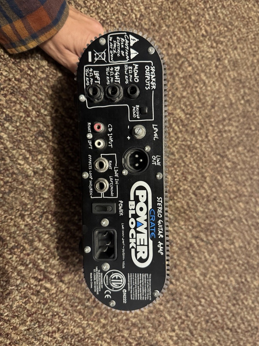 Crate Power Block 150 Watt Stereo Guitar Amp Portable Head CPB150
