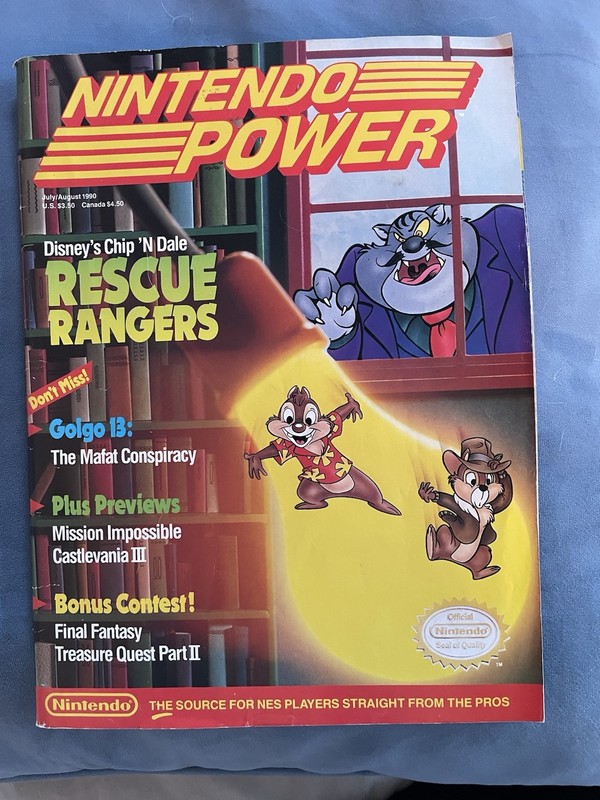 Nintendo Power Magazine July/August 1990 with Poster