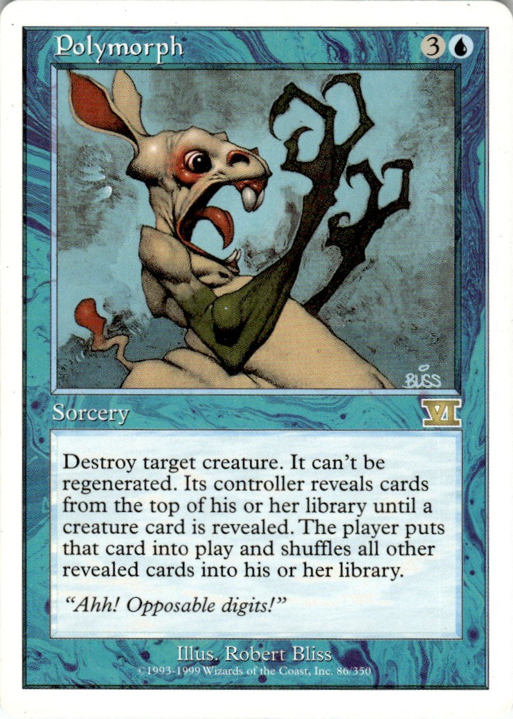 1999 Classic Sixth Edition Magic The Gathering Polymorph 86/350 LP