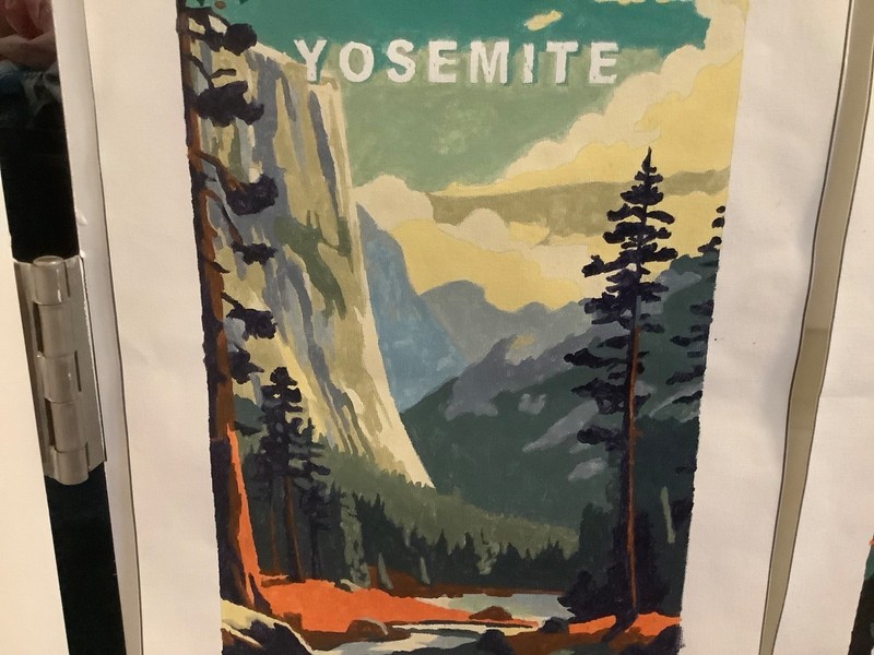 Paint-by-number of Yosemite National Park