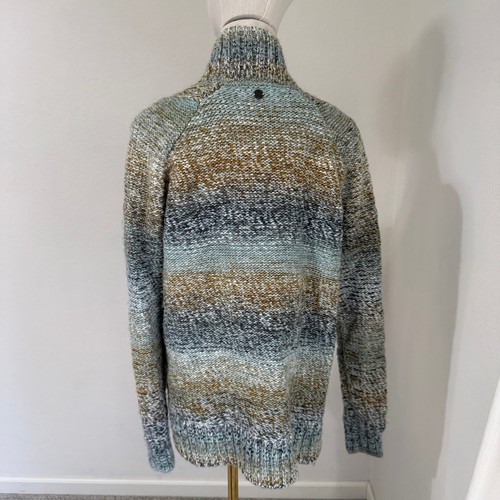Prana Wool Blend Shawl Collar Knit Sweater Blue Small Cozy Gorpcore Grandpa - Picture 6 of 10