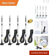 Powerful 4-Pack Dual Band WiFi Antennas with 9dBi Gain  Magnetic Base Mounting
