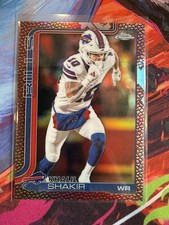 2025 Topps Chrome Football Khalil Shakir Football Leather Refractor SP #32