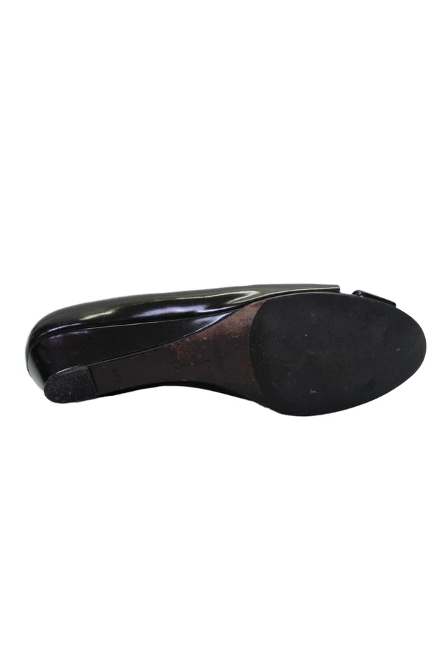 Cole Haan Mujer Sin Cordones Punta Abierta Tacones Bajos Cuero Negro Talla 10.5 Foto 4 de 4