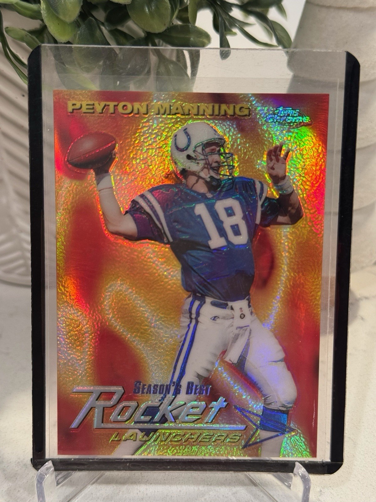 1999 Topps Chrome- Season's Best Rocket Launchers Peyton Manning #SB10 Refractor