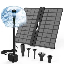 Solar Powered Water Fountain Pump with 6 Nozzle,for Ponds,Pool,Fish Tank New