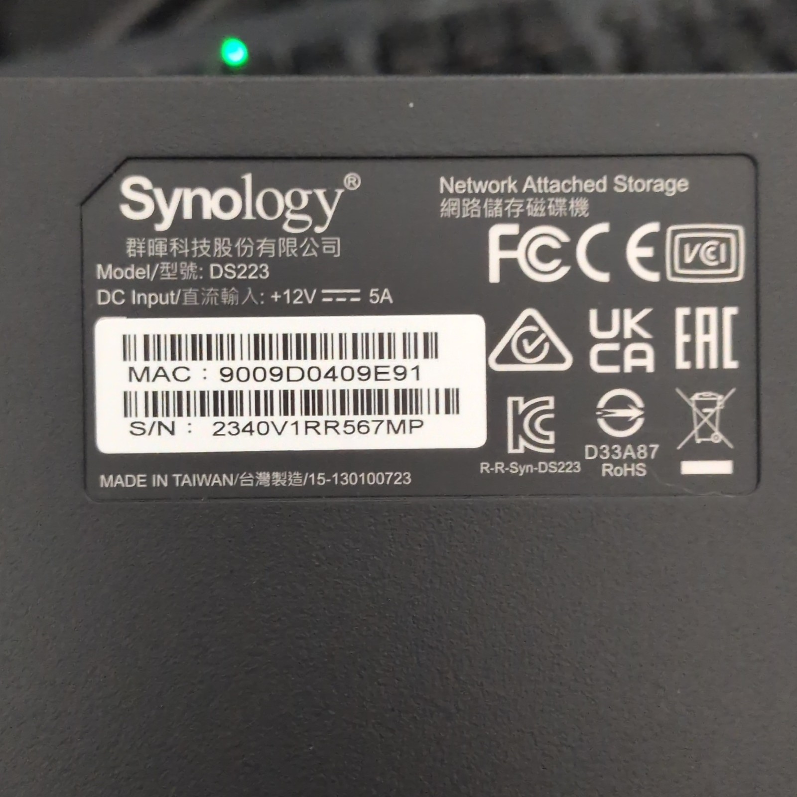 Nas Solution Synology DS223 DiskStation 2-Bay Diskless NAS Gigabit USB 3.0 Black | eBay