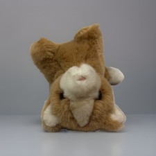 Vintage Eden Toys Tan Plush Kitty Cat wind up musical Toy 7  Made In Korea