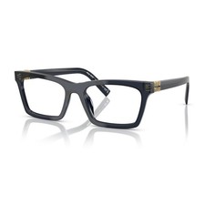 Miu Miu MU04WV 08Q101 Blue Transparent 55mm Eyeglasses New Authentic
