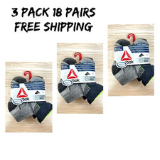 Reebok Boy's Pro Series Low Cut Socks,3 6 Pack  Size 6-10.5 Shoe size
