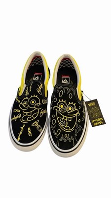 Vans x Gigliotti SpongeBob SquarePants Slip On Black Yellow  Size US 11