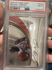2005 SP Game Used Significance #/25 On Card Auto Michael Jordan Psa 8