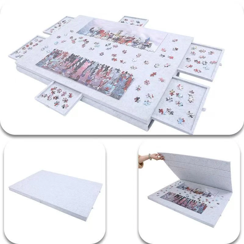 Tiltable Felt Puzzle Board with Adjustable Height -Lightweight Storage Organizer - Image 4 of 4